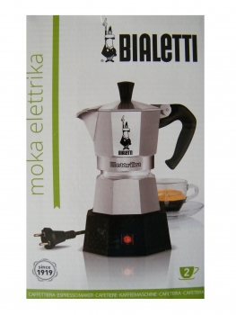 Bialetti Moka Elettrika 2 Tassen Espressokocher 230V (0002778-MR)
