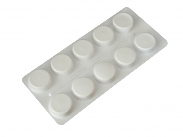 10 x Reinigungstabletten im Blister, 3,2g 20mm