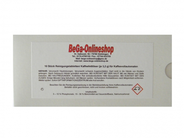 10 x Reinigungstabletten im Blister, 3,2g 20mm