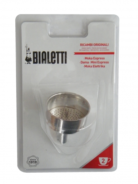 Bialetti Moka Express, Dama Trichter Filter, Aluminium, 2 Tassen, 0800102
