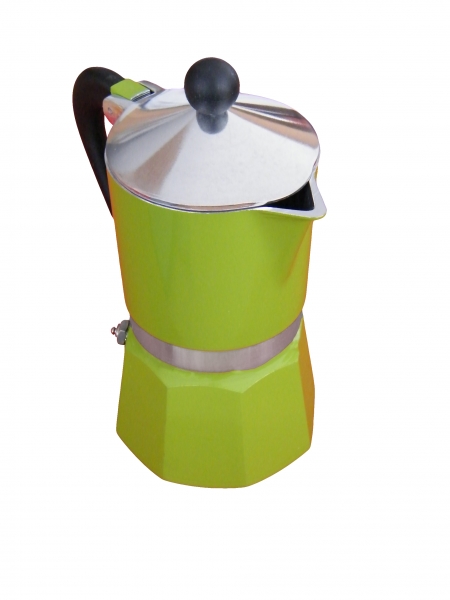 Bialetti Rainbow 3 Tassen Espressokocher (0004972) grün