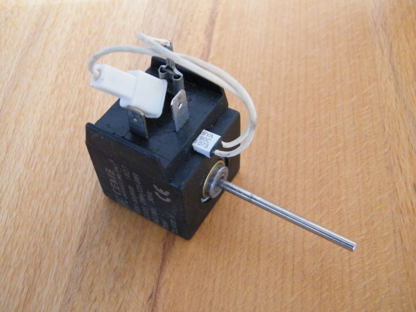 Gebrauchter Magnetschalter (schwarz) für die Brüheinheit / Drainageventil v. Jura, Krups, AEG